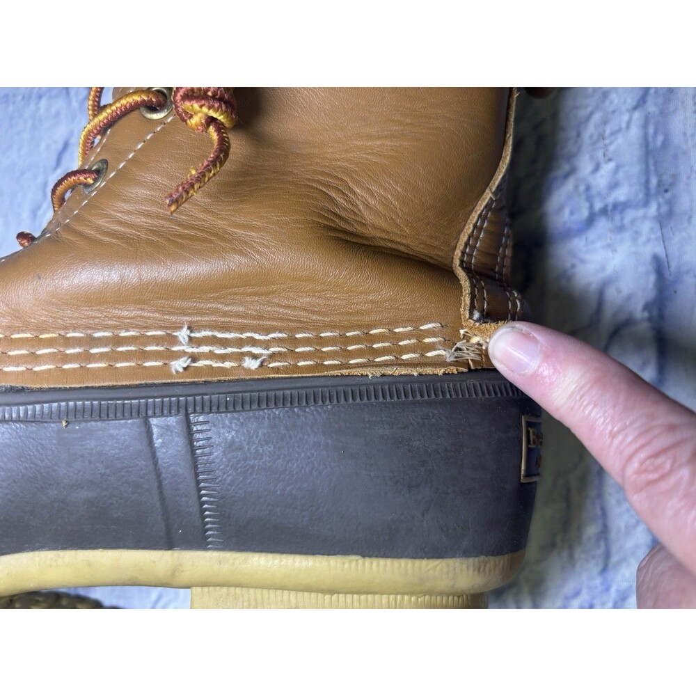 LL Bean Boots BM Size 9 M Womens  Brown 8" Waterproof Made In The USA - Picture 7 of 12